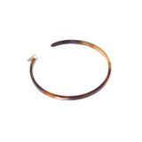 Piccolo chocker rigido in resina Heart Wind & Fire - Marrone - Sodini Bijoux