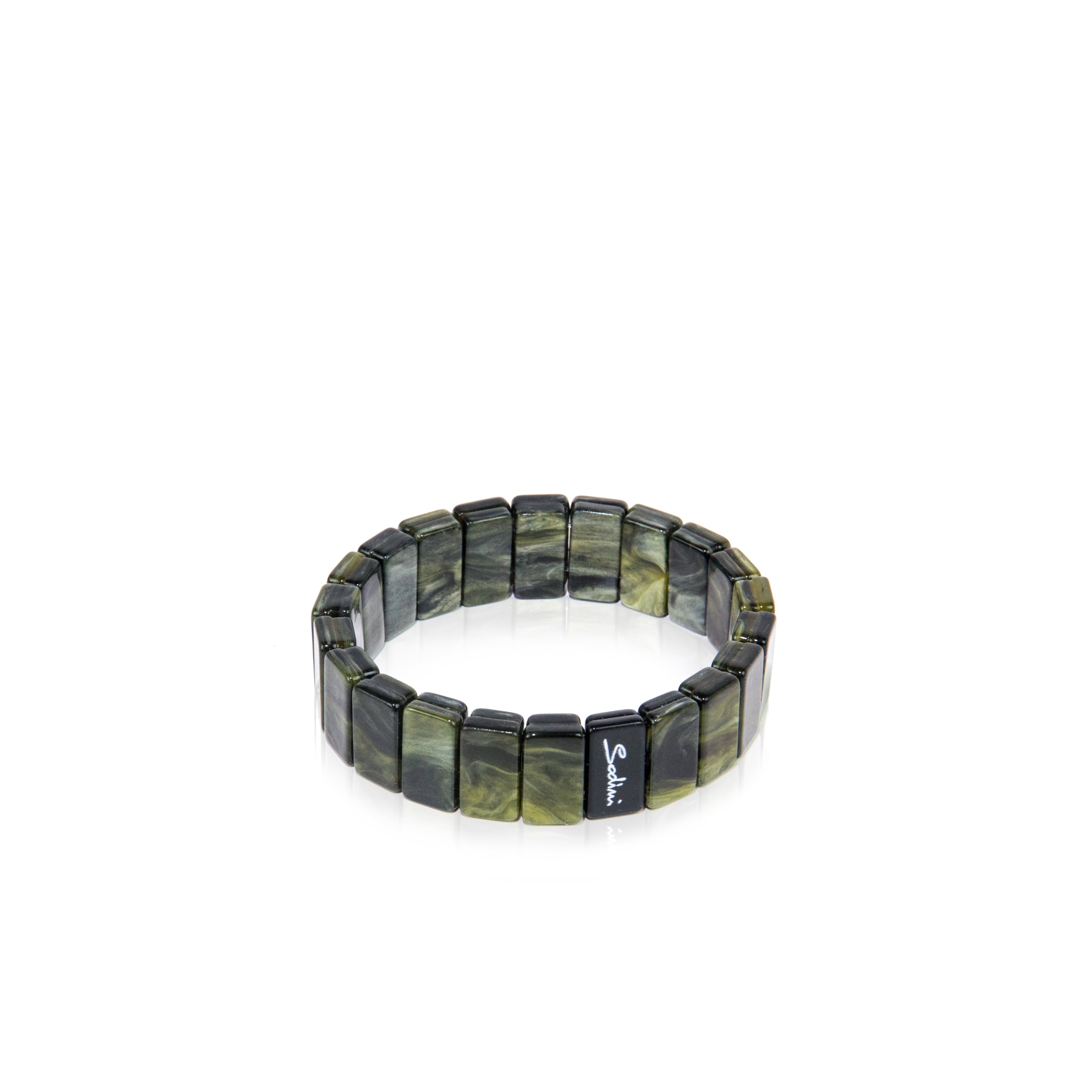 Piccolo bracciale elastico in resina Heart Wind & Fire - Verde chiaro - Sodini Bijoux