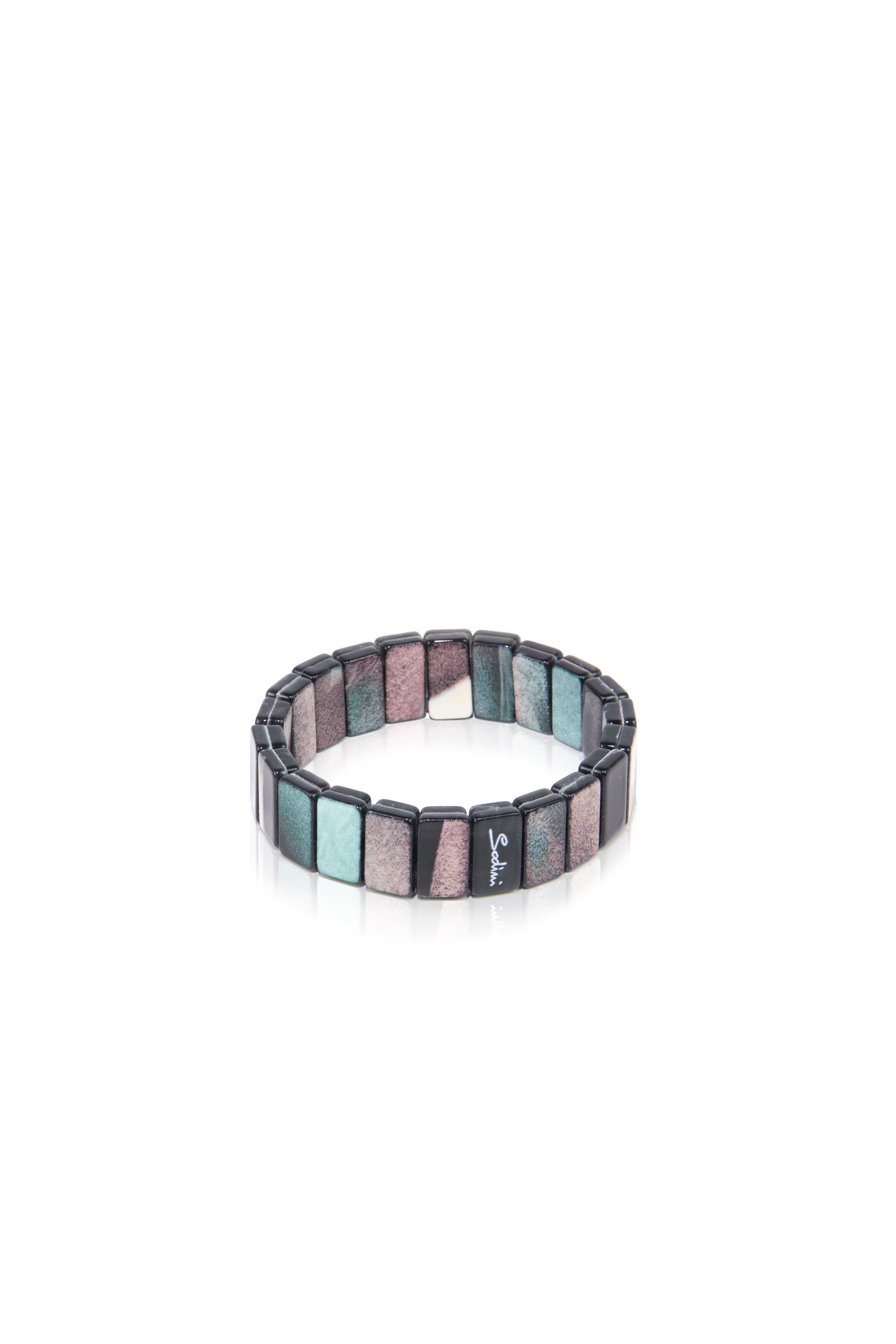 Piccolo bracciale elastico in resina Heart Wind & Fire - Verde - Sodini Bijoux