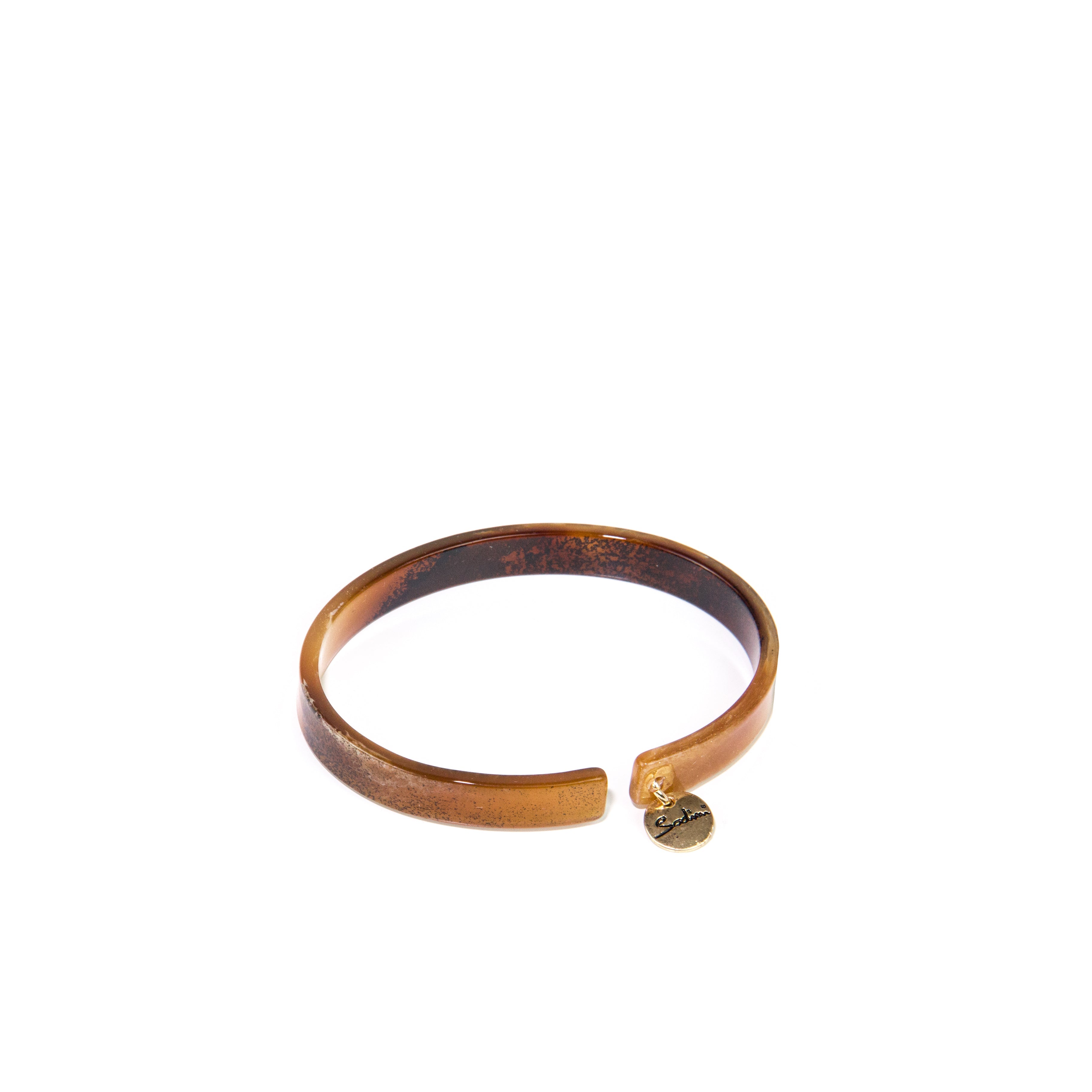 Piccolo bracciale rigido in resina Hear t Wind & Fire - Marrone - Sodini Bijoux