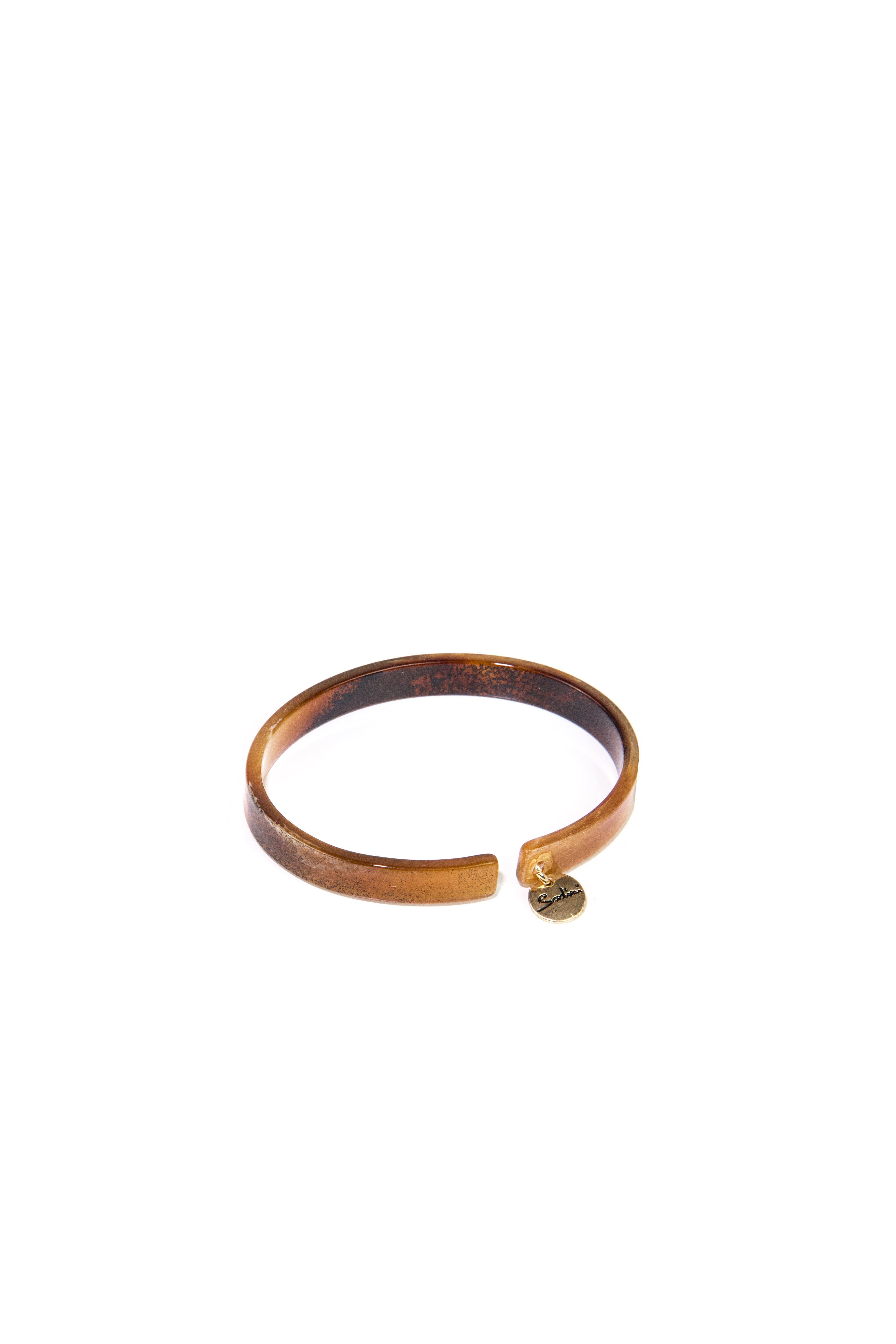 Piccolo bracciale rigido in resina Hear t Wind & Fire - Marrone - Sodini Bijoux