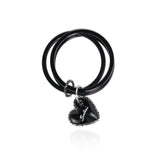 Bangle con charm a cuore Heart Wind & Fire - Nero - Sodini Bijoux
