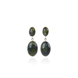 Orecchino con pendente ovale Heart Wind & Fire - Verde chiaro - Sodini Bijoux