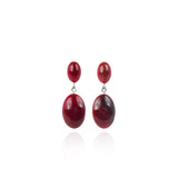 Orecchino con pendente ovale Heart Wind & Fire - Rosso - Sodini Bijoux