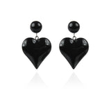 Orecchino con pendente a cuore Heart Wind & Fire - Nero - Sodini Bijoux