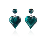 Orecchino con pendente a cuore Heart Wind & Fire - Verde - Sodini Bijoux