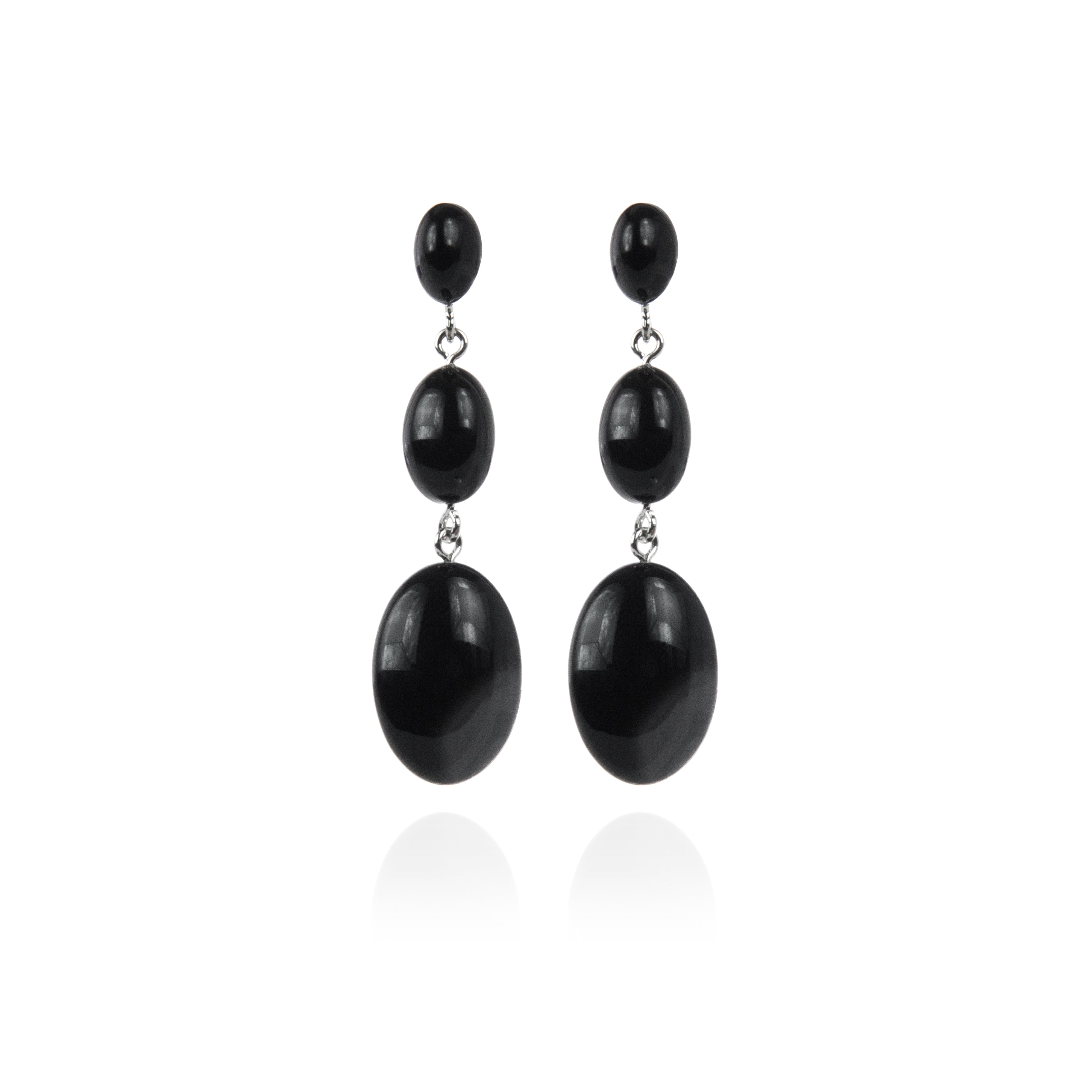 Orecchino con pendente degradé Heart Wind & Fire - Nero - Sodini Bijoux