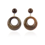 Orecchino con pendente a cerchio Heart Wind & Fire - Marrone - Sodini Bijoux