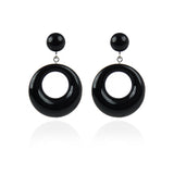 Orecchino con pendente a cerchio Heart Wind & Fire - Nero - Sodini Bijoux