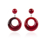 Orecchino con pendente a cerchio Heart Wind & Fire - Rosso - Sodini Bijoux