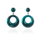 Orecchino con pendente a cerchio Heart Wind & Fire - Verde - Sodini Bijoux