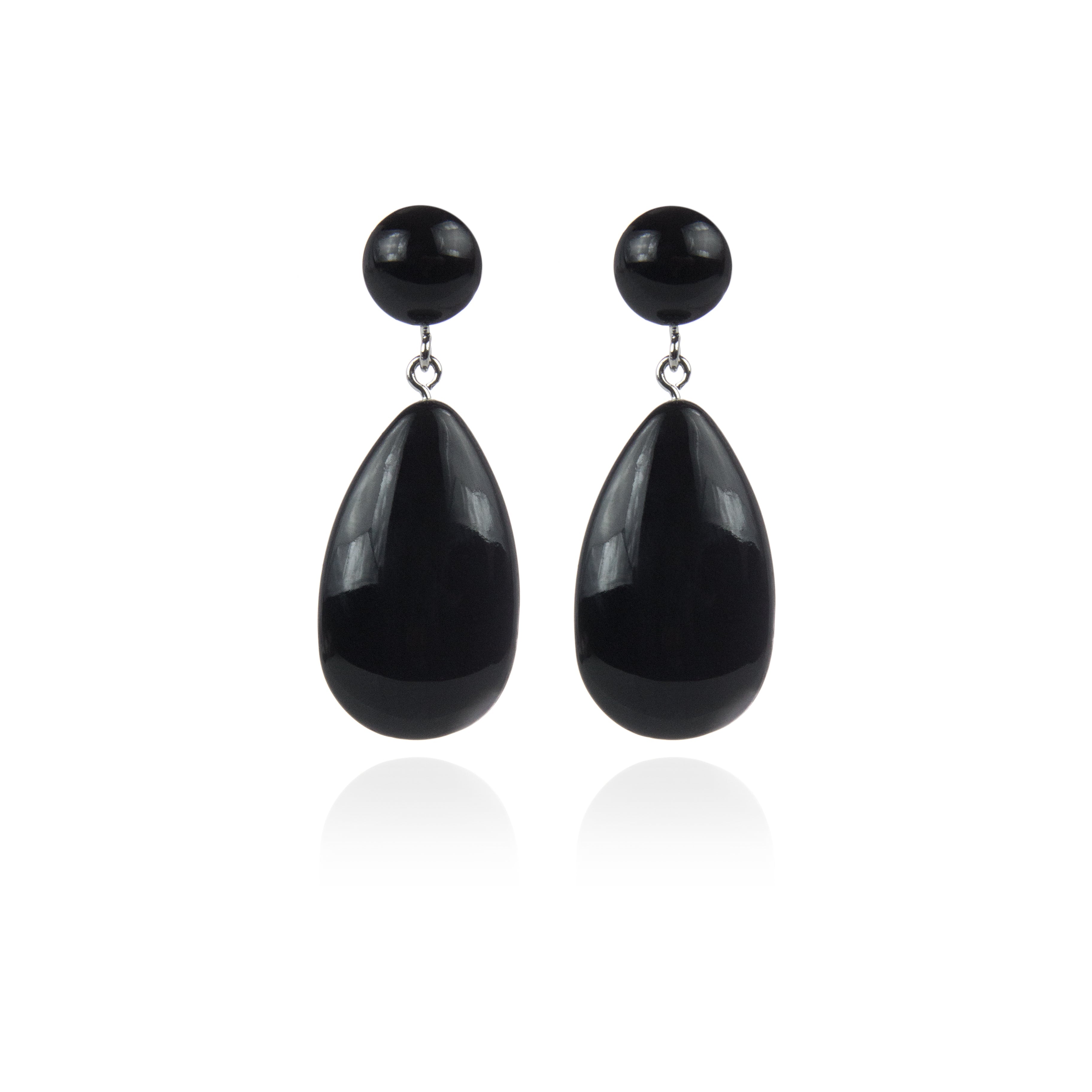 Orecchino con pendente a goccia Heart Wind & Fire - Nero - Sodini Bijoux