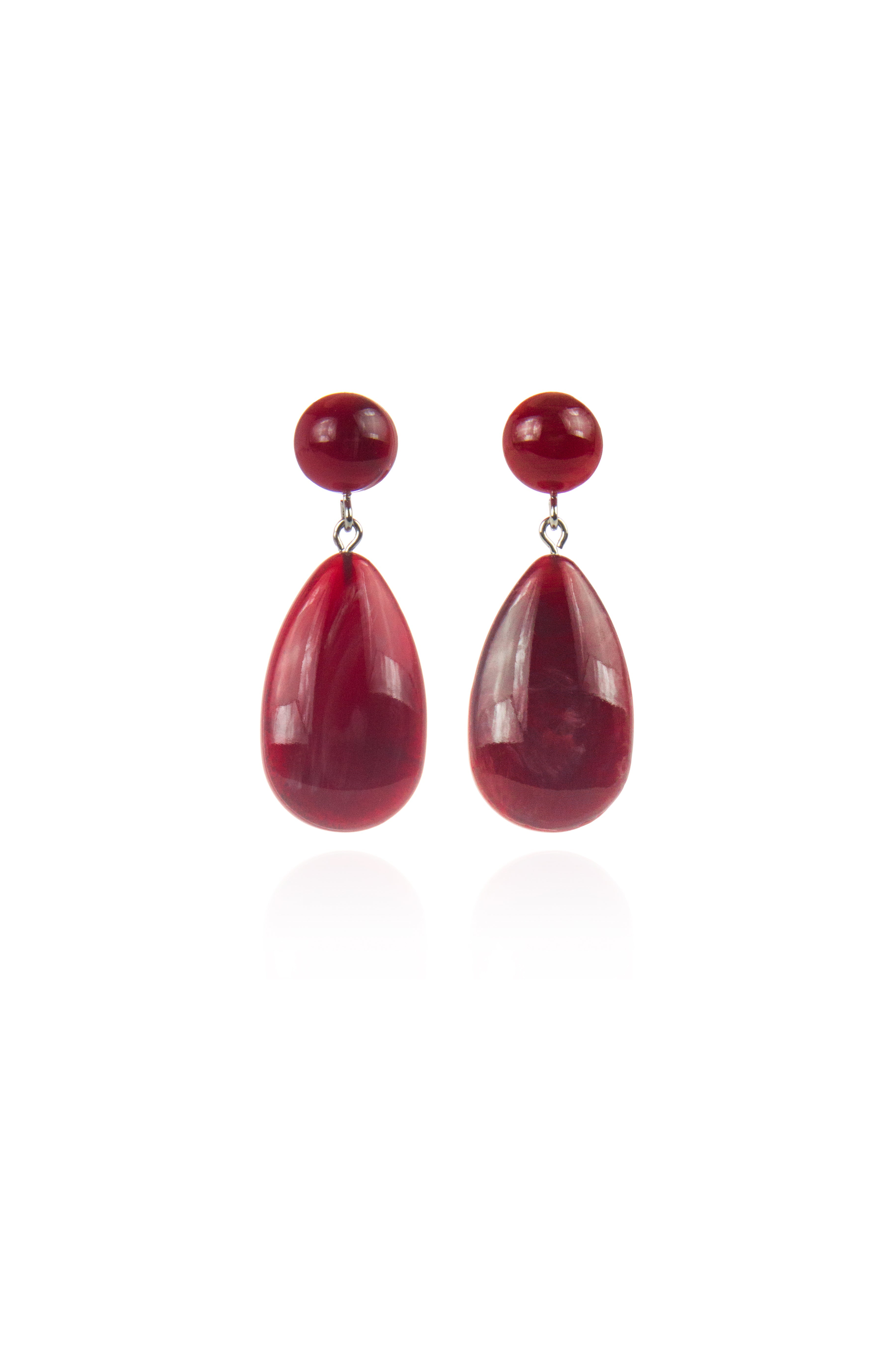 Orecchino con pendente a goccia Heart Wind & Fire - Rosso - Sodini Bijoux