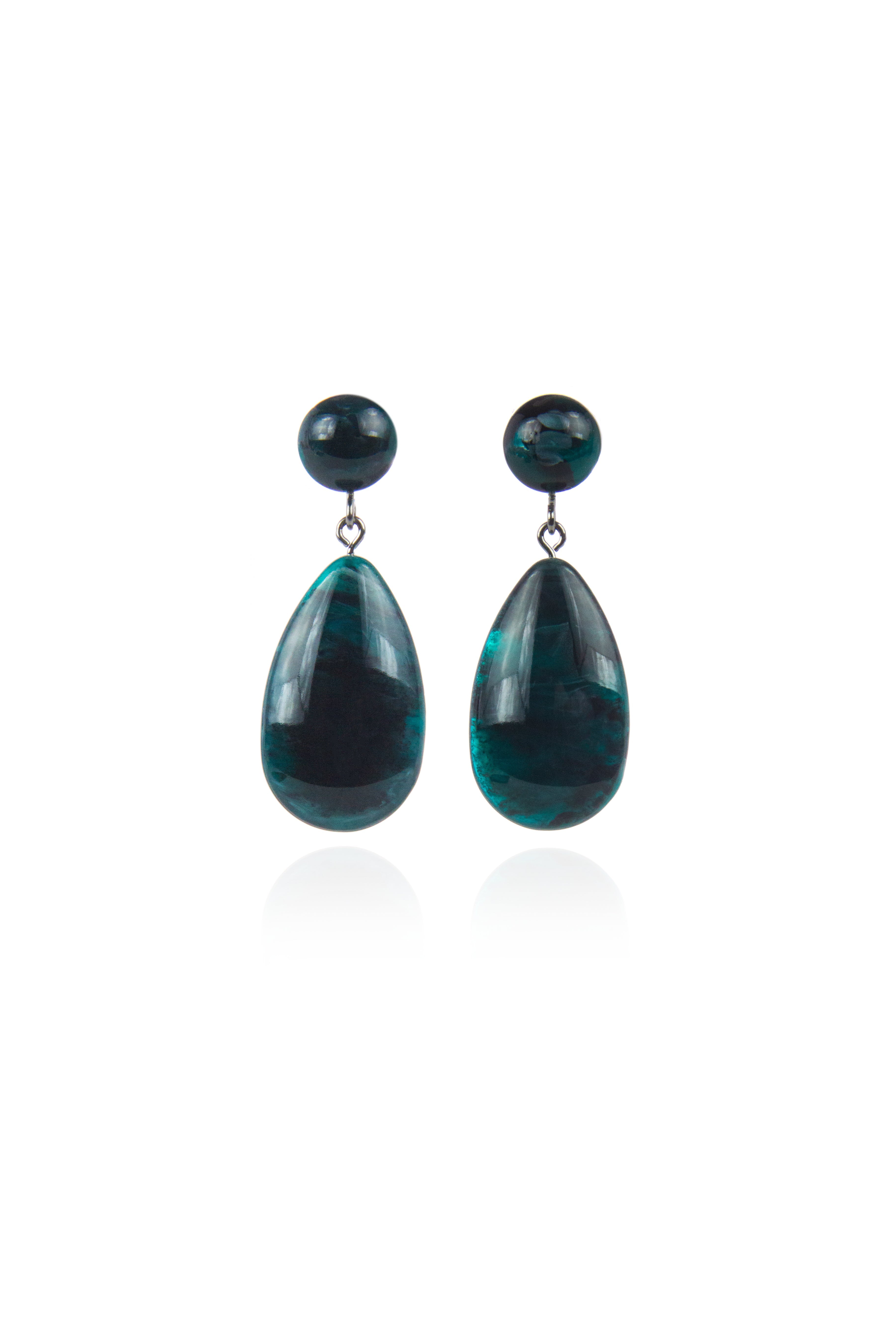 Orecchino con pendente a goccia Heart Wind & Fire - Verde - Sodini Bijoux