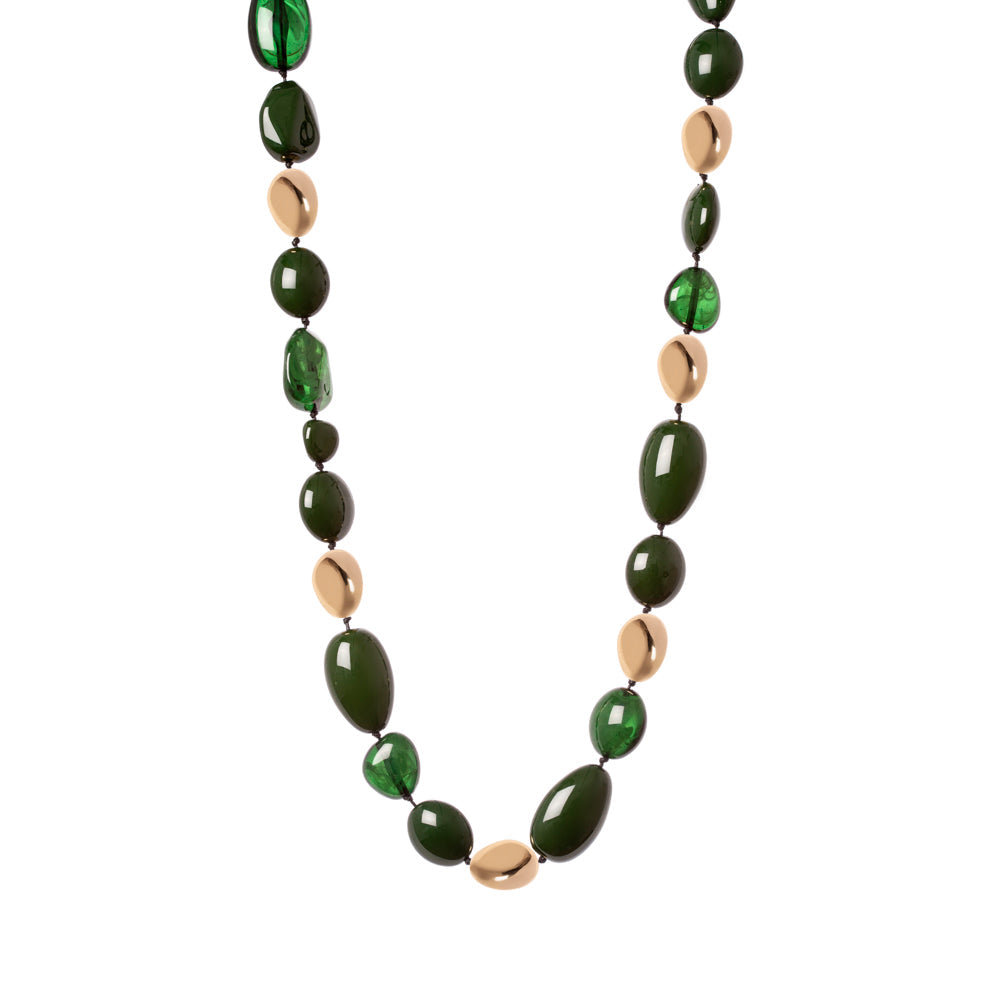 Collana ad elementi asimmetrici Land - Verde - Sodini Bijoux