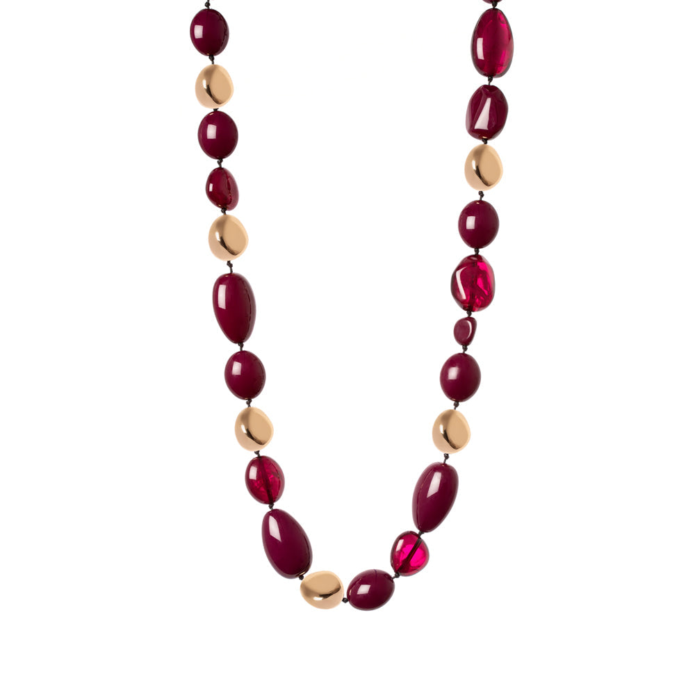 Collana ad elementi asimmetrici Land - Rosso - Sodini Bijoux