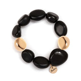 Bracciale elastico ad elementi asimmetrici Land - Nero - Sodini Bijoux