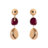 Orecchini ad elementi asimmetrici Land - Rosso - Sodini Bijoux