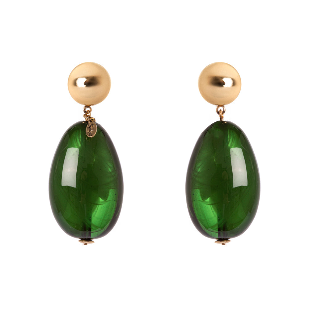 Orecchini con oliva pendente Land - Verde - Sodini Bijoux