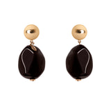 Orecchini con pendente asimmetrico Land - Nero - Sodini Bijoux