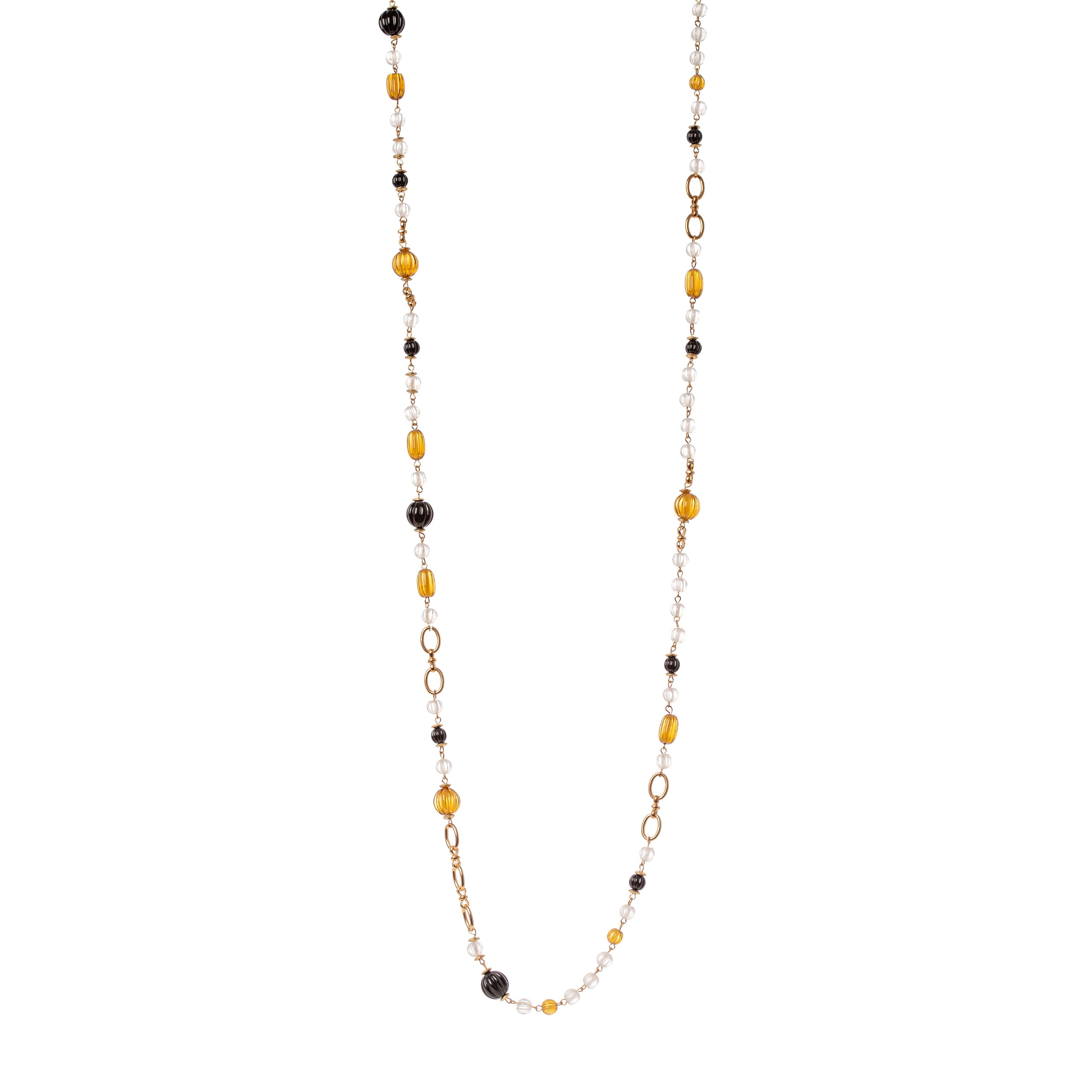 Long necklace Plissè - Orange - Sodini Bijoux