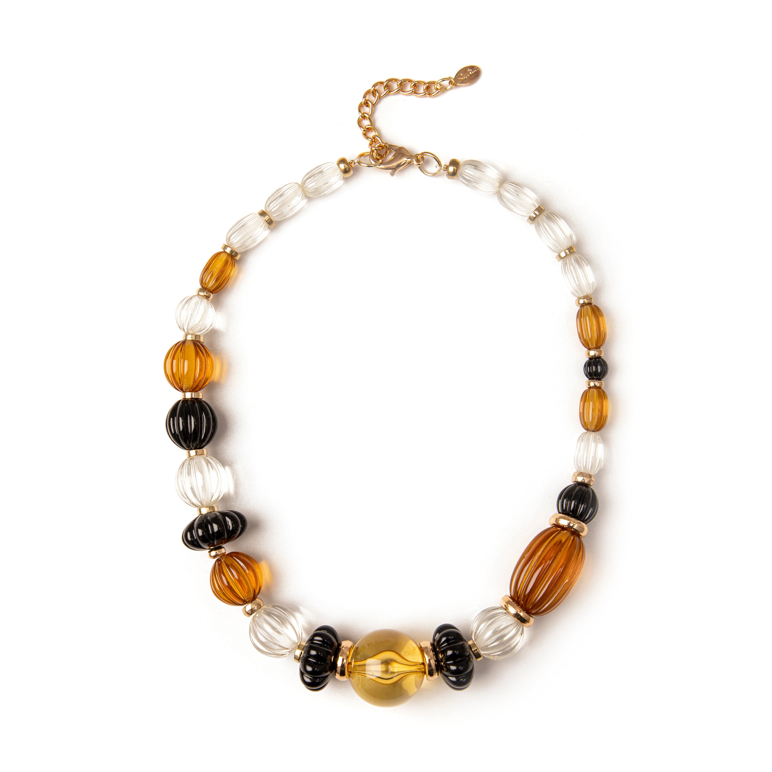 Short necklace Plissè - Orange - Sodini Bijoux