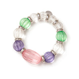 Bracciale elastico boule e ovoide Plissè - Rosa - Sodini Bijoux
