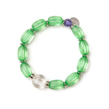 Bracciale elastico monocromatico Plissè - Verde - Sodini Bijoux