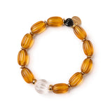 Bracciale elastico monocromatico Plissè - Arancio - Sodini Bijoux