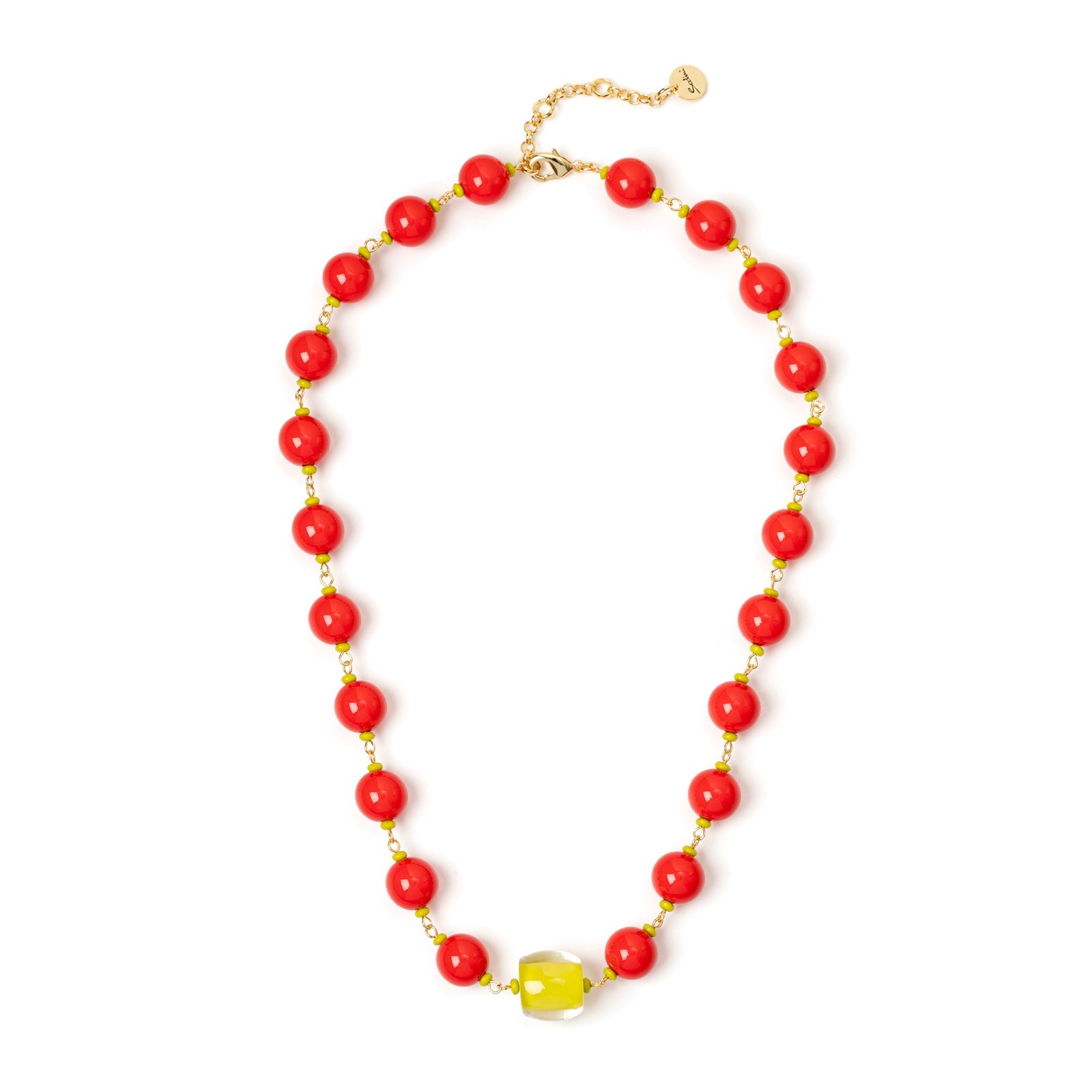 Collana a boule incatenate Queens - Corallo - Sodini Bijoux