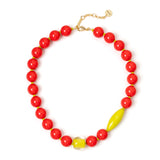 Collana corta a boule e due elementi Queens - Corallo - Sodini Bijoux