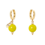 Orecchini cerchietto e boule Queens - Verde - Sodini Bijoux