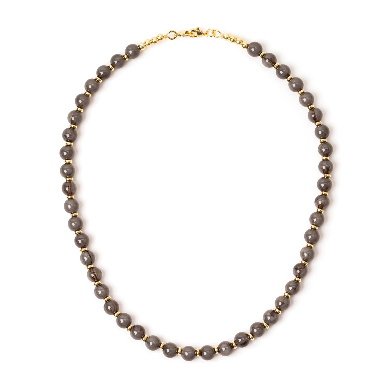 Collana corta a boule Ester - Grigio - Sodini Bijoux
