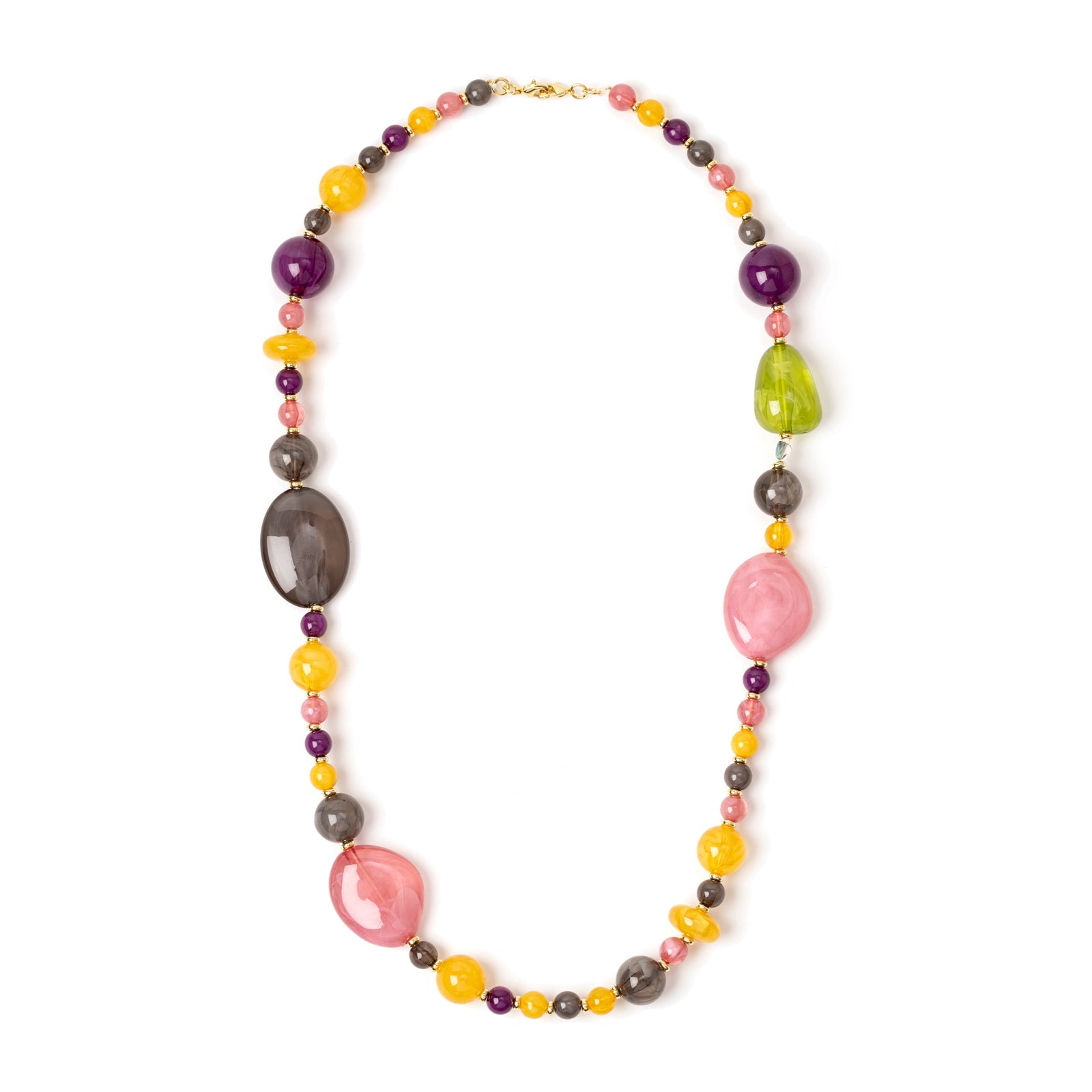 Collana boule ed elementi cromatici Ester - Multicolor - Sodini Bijoux