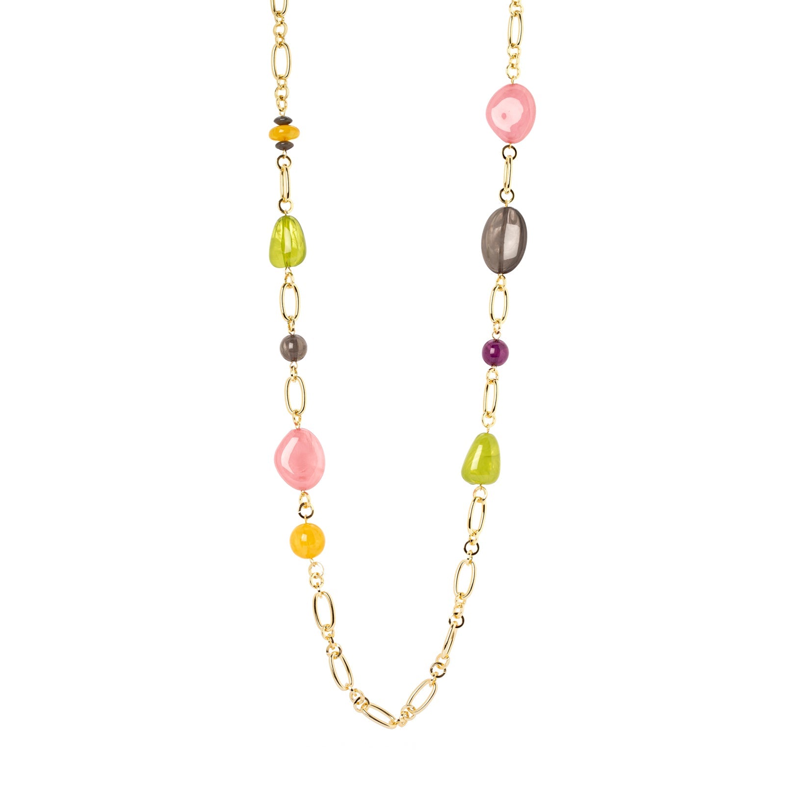 Collana lunga con luminosi elementi Ester - Multicolor - Sodini Bijoux