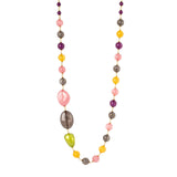 Collana lunga boules e luminosi elementi Ester - Multicolor - Sodini Bijoux