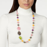 Collana lunga boules e luminosi elementi Ester - Multicolor - Sodini Bijoux