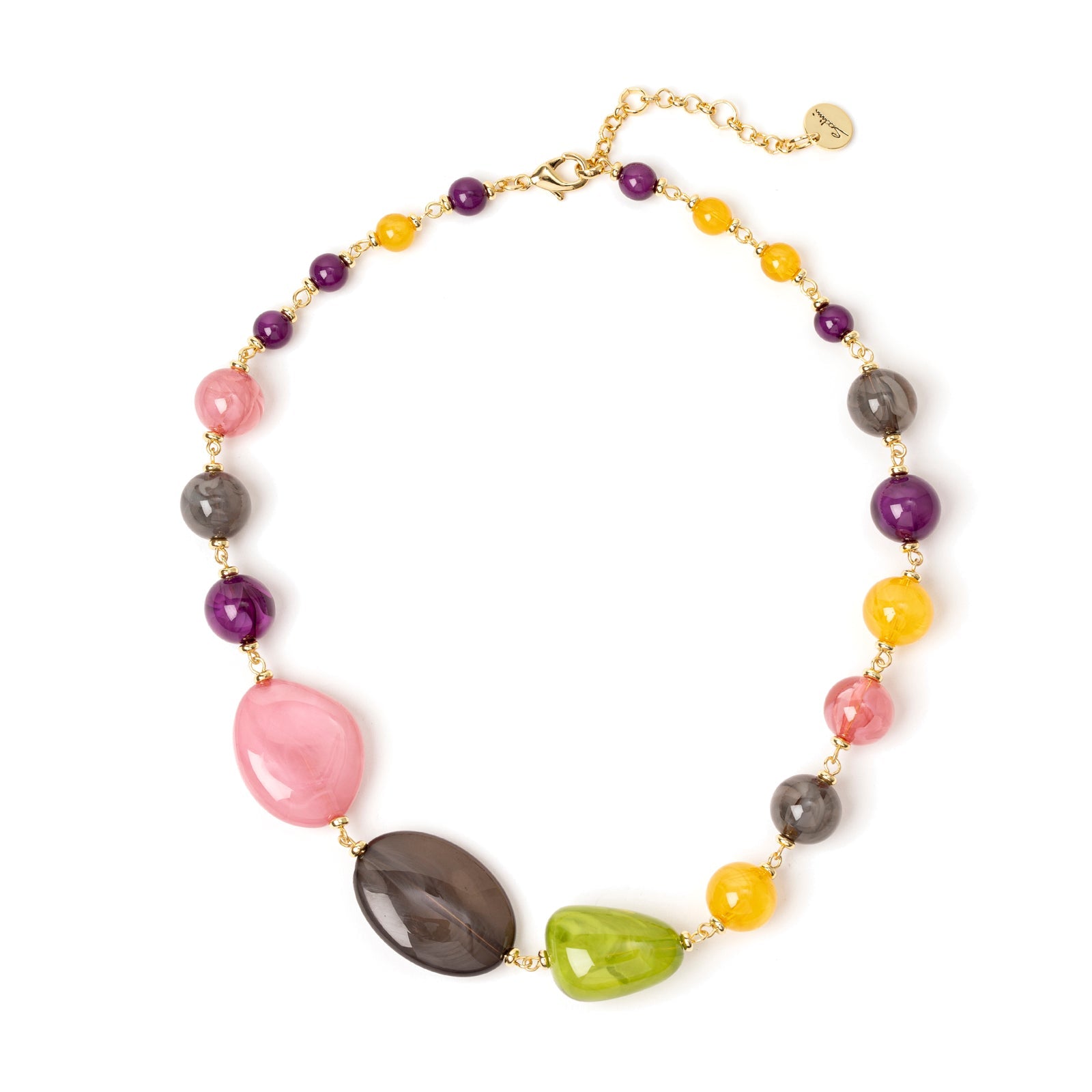 Girocollo boule ed elementi Ester - Multicolor - Sodini Bijoux