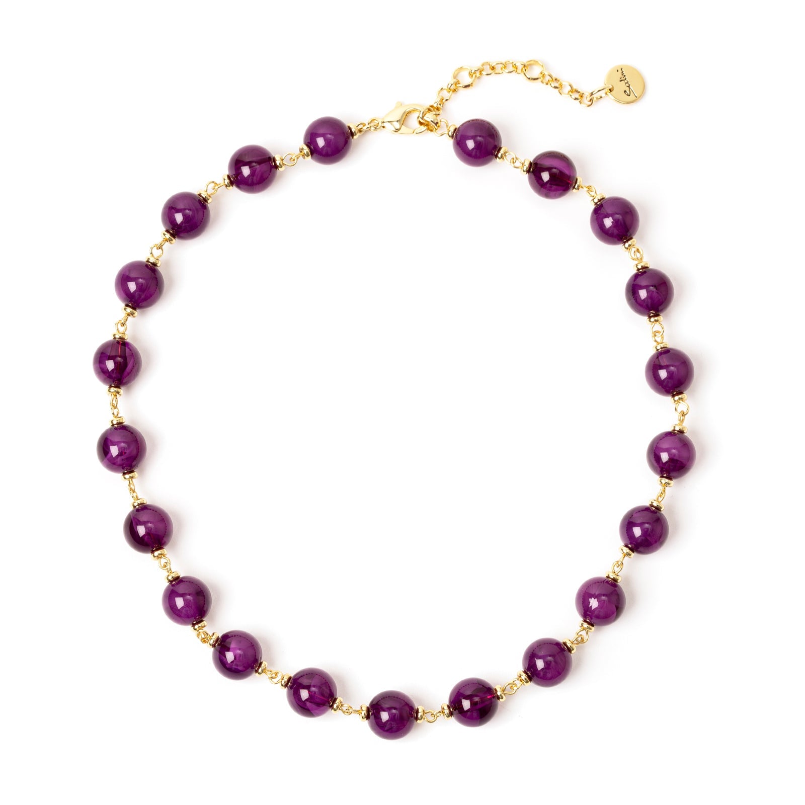 Girocollo a sfere traslucide Ester - Viola - Sodini Bijoux
