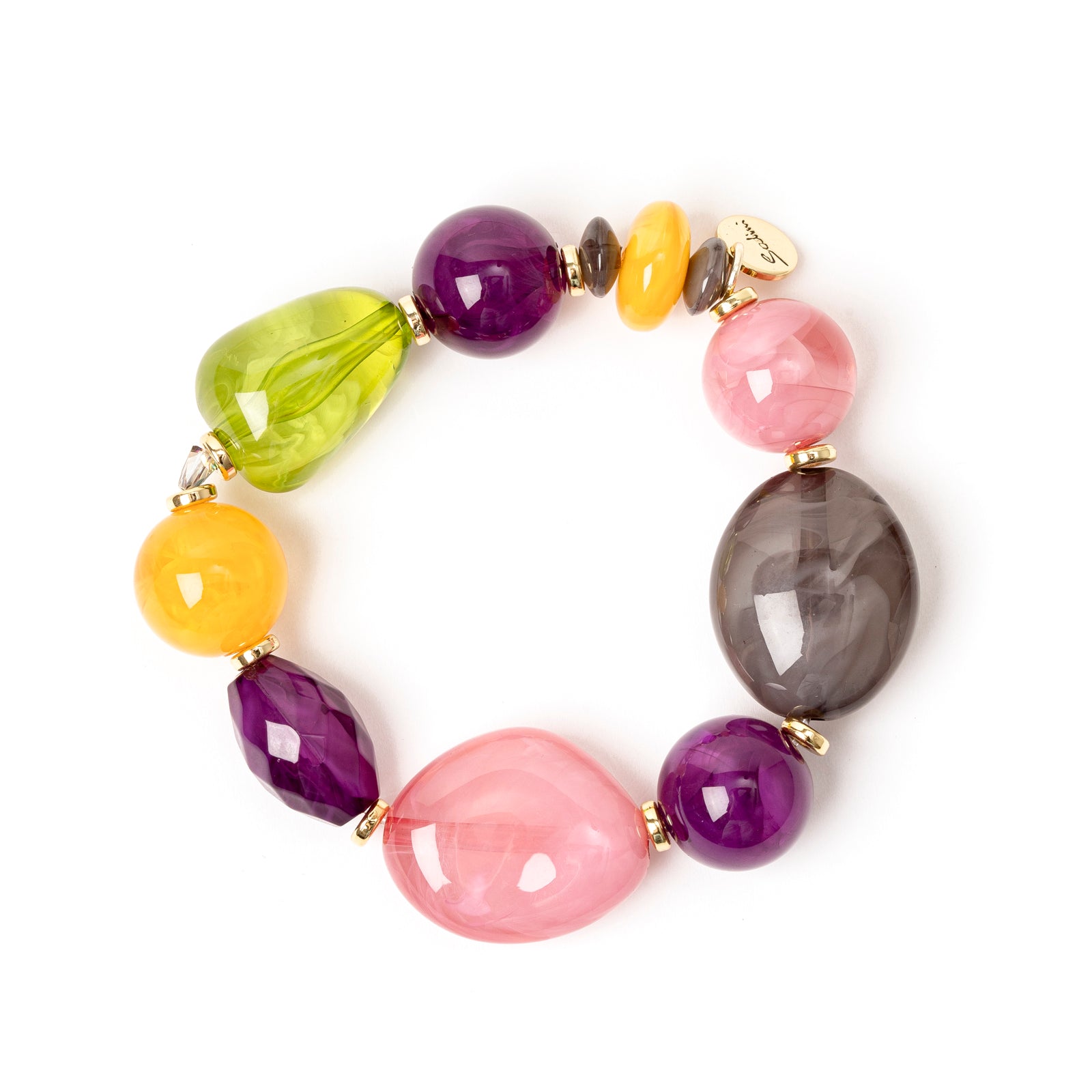 Bracciale elastico a grandi elementi Ester - Multicolor - Sodini Bijoux