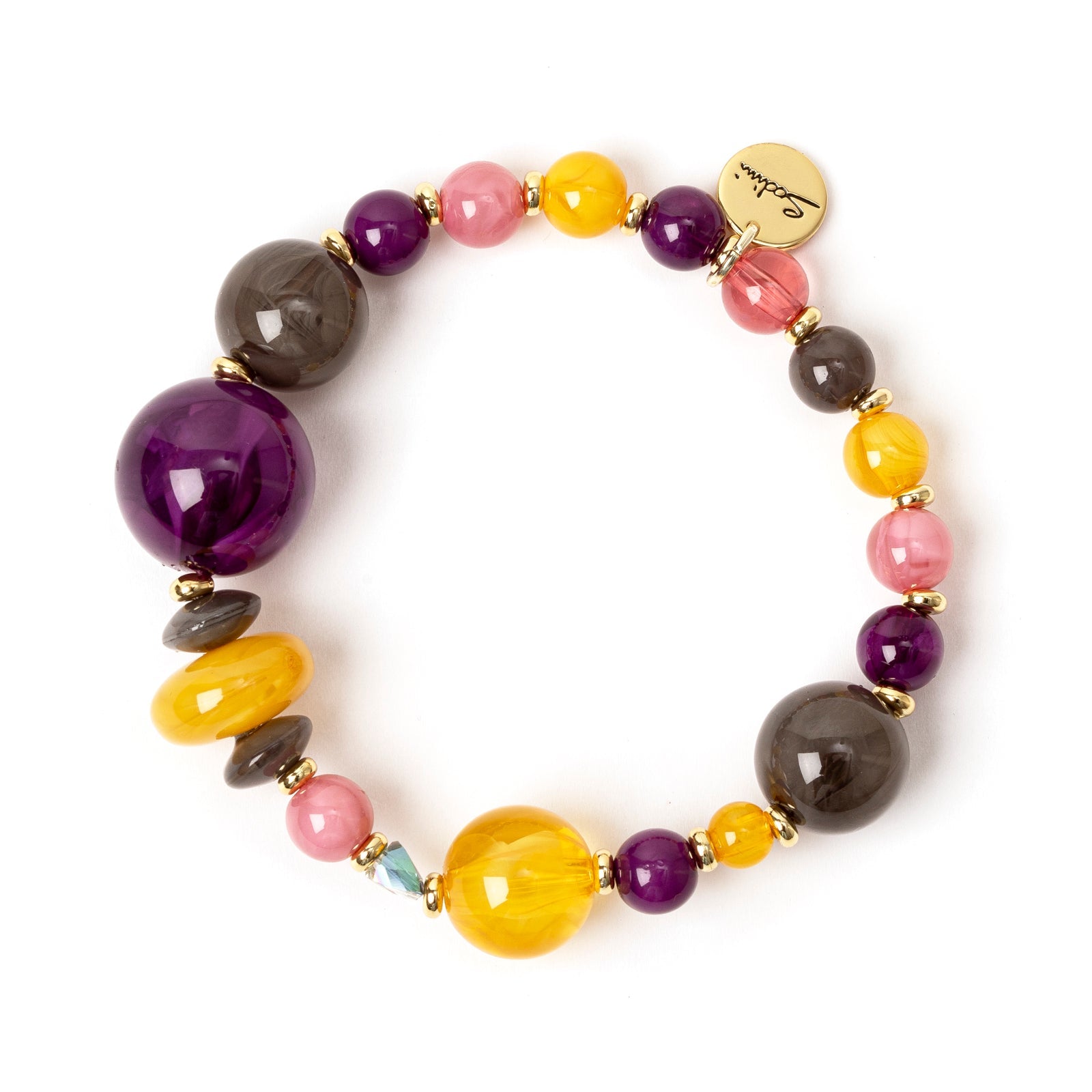 Bracciale elastico a piccole e grandi boule Ester - Multicolor - Sodini Bijoux