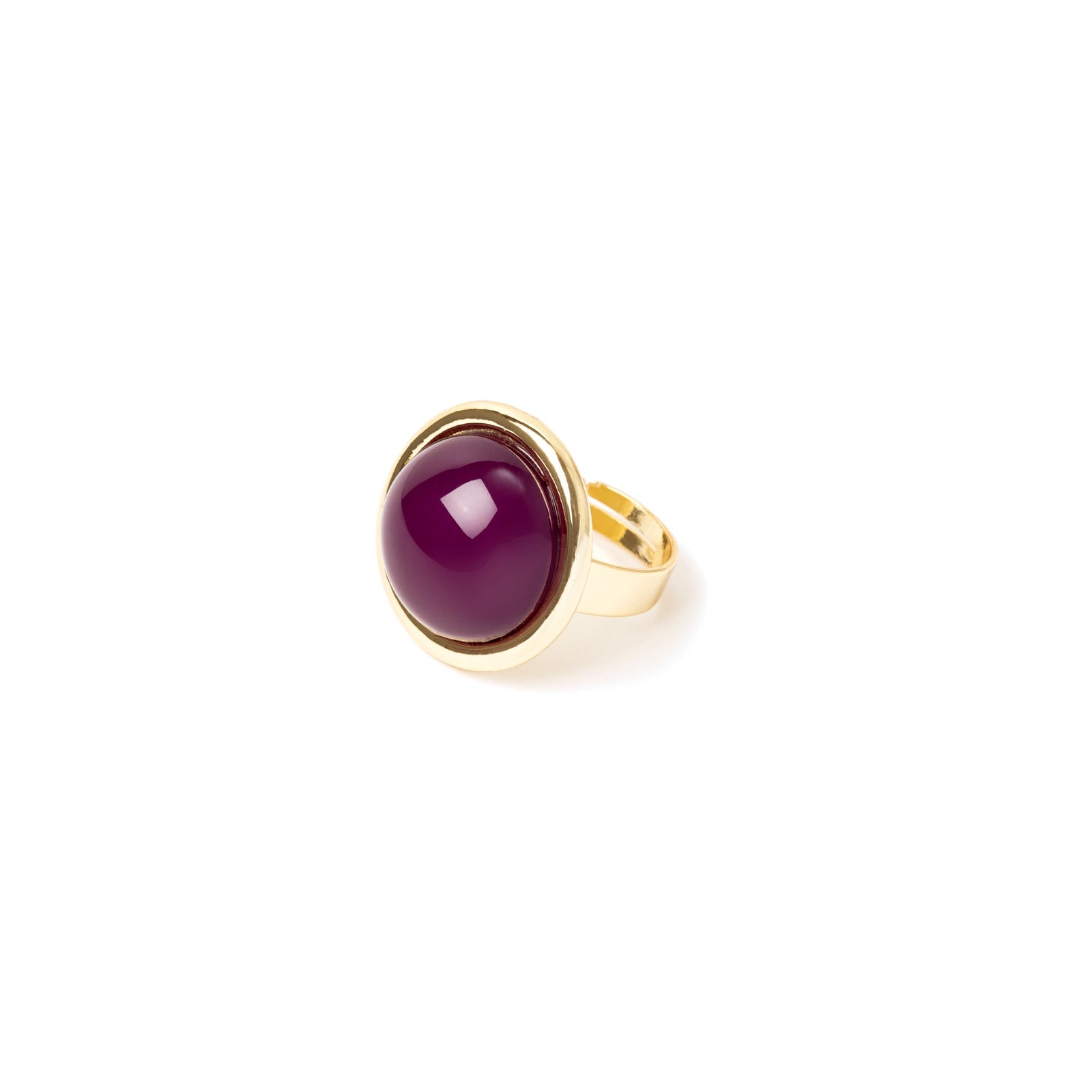 Anello con cabochon in cornice Ester - Viola - Sodini Bijoux