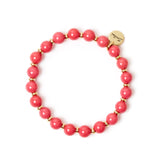 Bracciale elastico boule rosse Apuana - Rosso - Sodini Bijoux