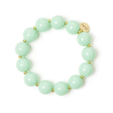 Bracciale elastico grandi boule verde chiaro Apuana - Turchese - Sodini Bijoux