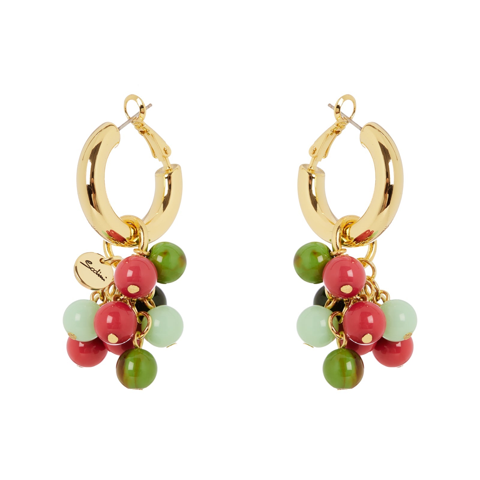 Orecchini cerchietto e grappolo Apuana - Multicolor - Sodini Bijoux