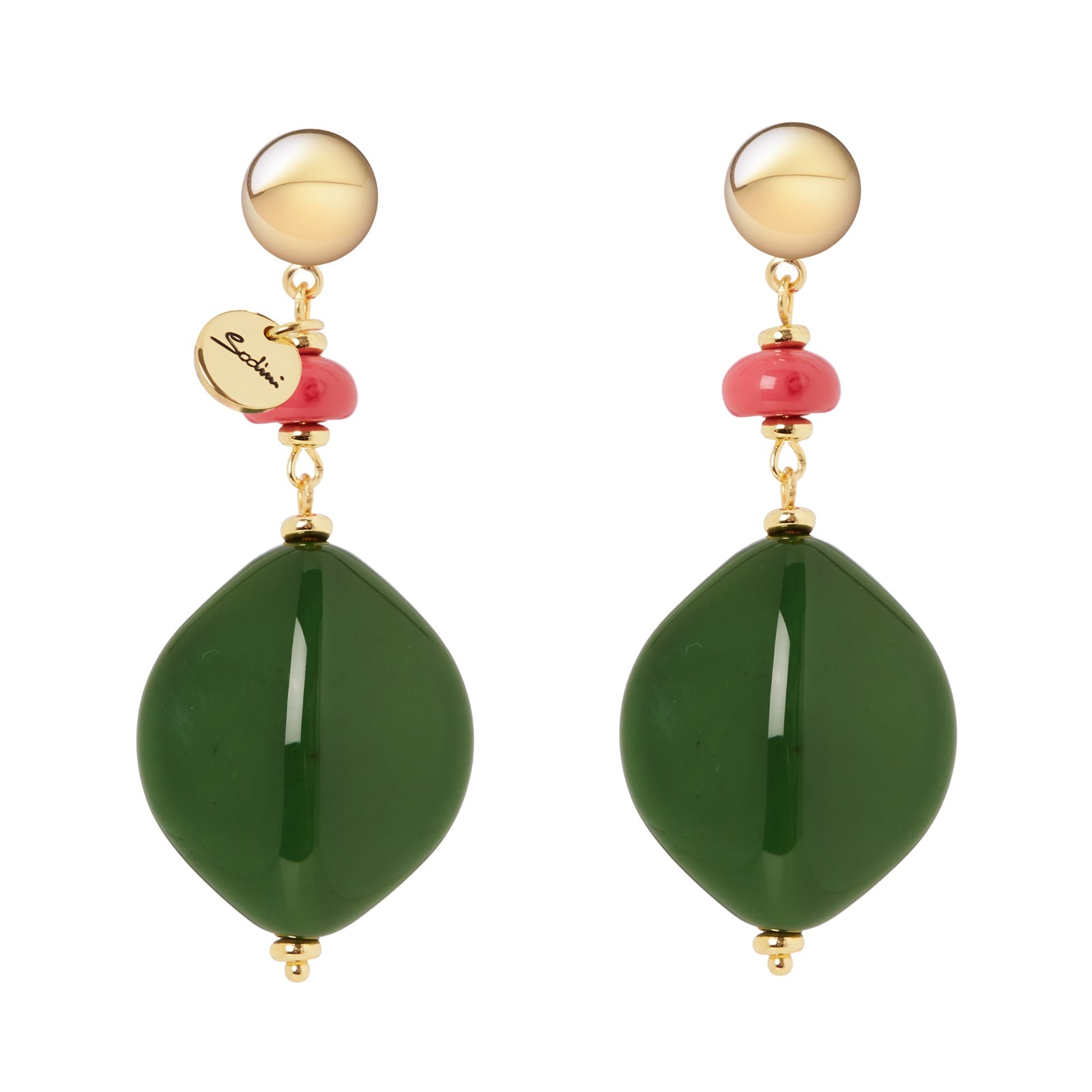 Orecchini con pendente a quattro lati Apuana - Multicolor - Sodini Bijoux