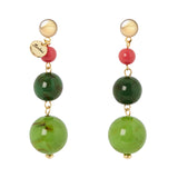 Orecchini a tre boule degradè Apuana - Multicolor - Sodini Bijoux