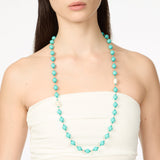 Collana lunga boule incatenate Maya - Turchese - Sodini Bijoux
