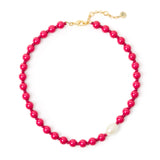 Collana corta boule Maya - Rosso - Sodini Bijoux