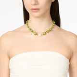 Collana corta boule incatenate Maya - Verde - Sodini Bijoux